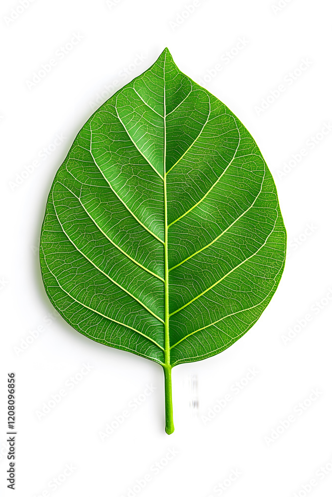 Fototapeta premium Green leaf isolated on white background