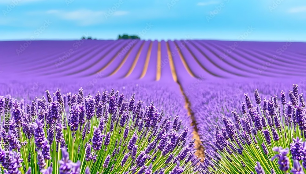 Obraz premium Stunning Lavender Fields in Provence Beautiful Purple Landscape