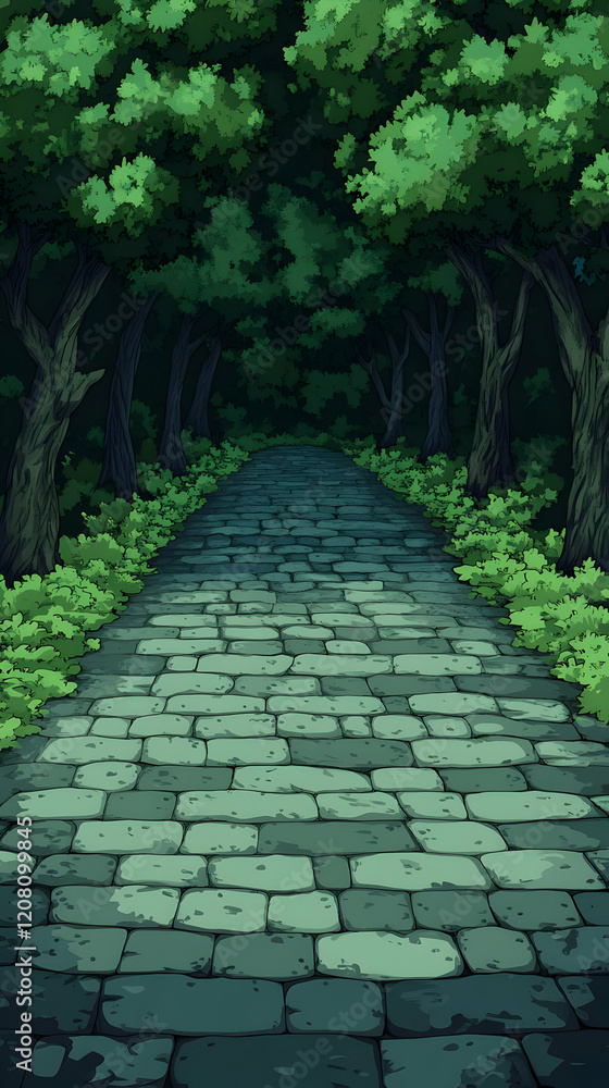 Cobblestone Path Illustration Cobblestone Path Illustration