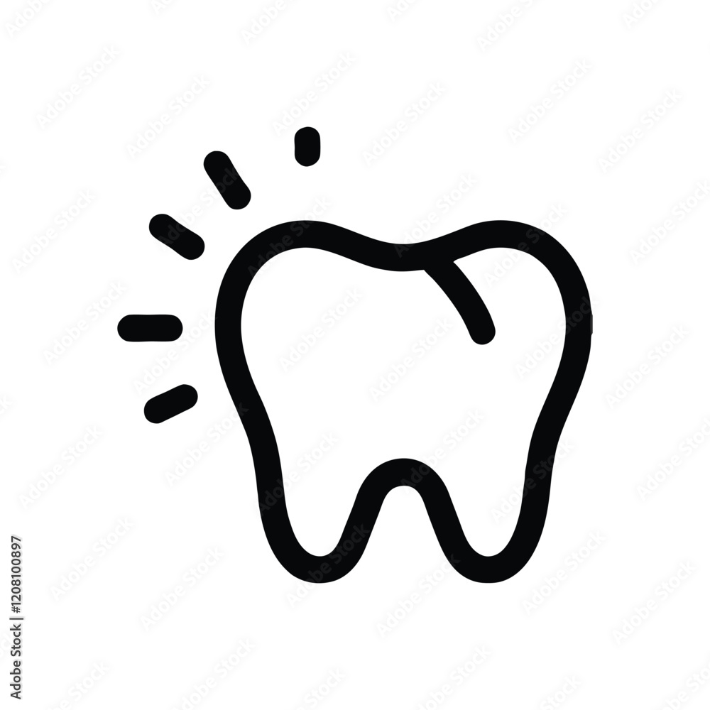 Obraz premium Tooth Icon Dental Care,Shining Clean