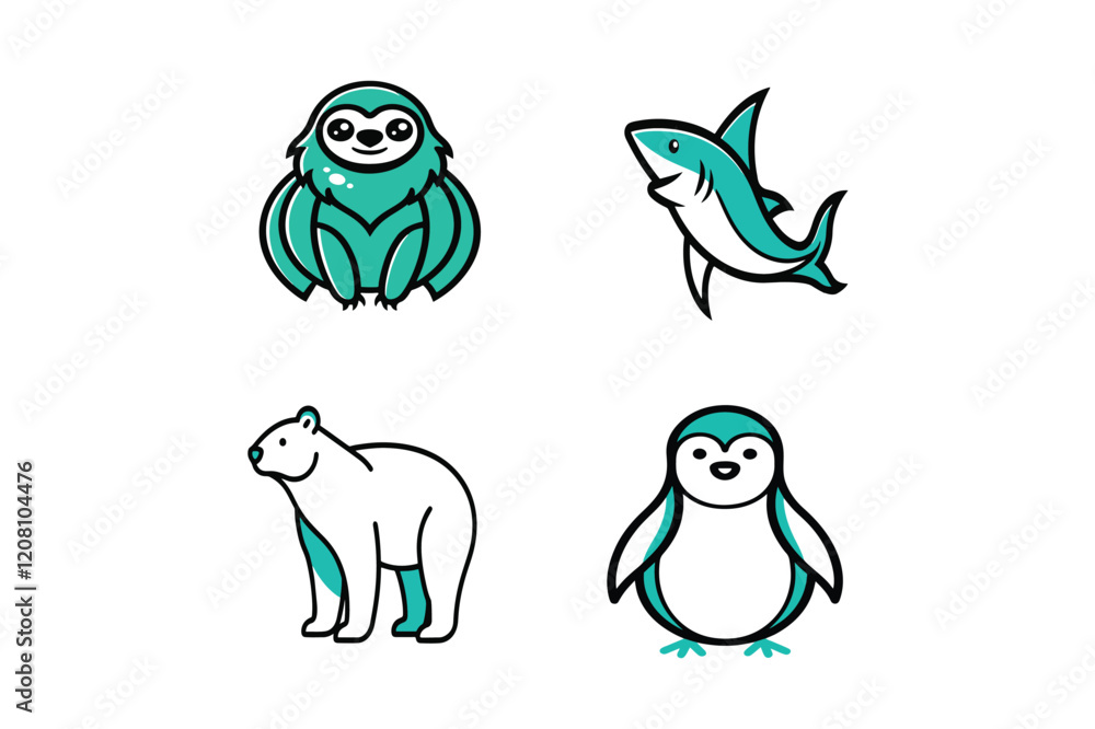 Fototapeta premium Animal set