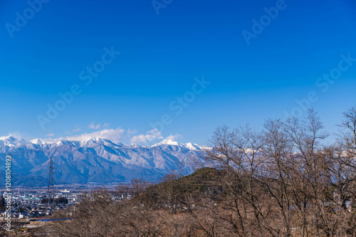 冬の晴れた日　みどり湖からの北アルプス photo