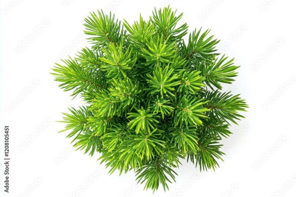 Decorative fir tree arrangement with festive ornaments on a bright background for seasonal celebrations Decorative fir tree arrangement with festive ornaments on a bright background for seasonal celebrations