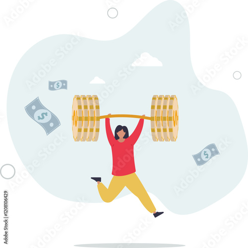 Financial literacy or investment advisor, wealth management concept.flat characters.