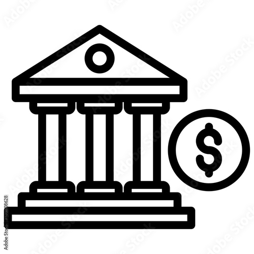 Bank Icon Element For Design