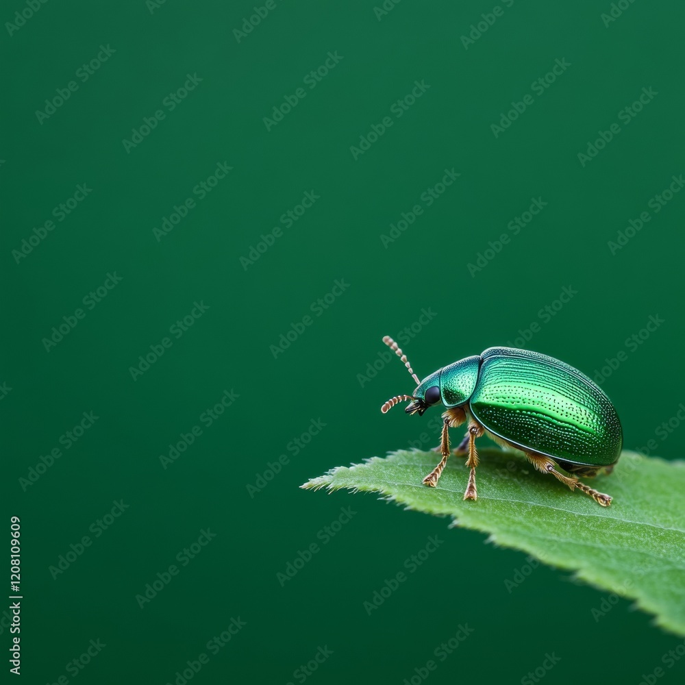 Biophilic Design Inspiration Iridescent Green Beetle on Dewy Leaf - Macro for Nature-Themed Advertising and Eco-Friendly Product Branding Biophilic Design Inspiration Iridescent Green Beetle on Dewy Leaf - Macro for Nature-Themed Advertising and Eco-Friendly Product Branding