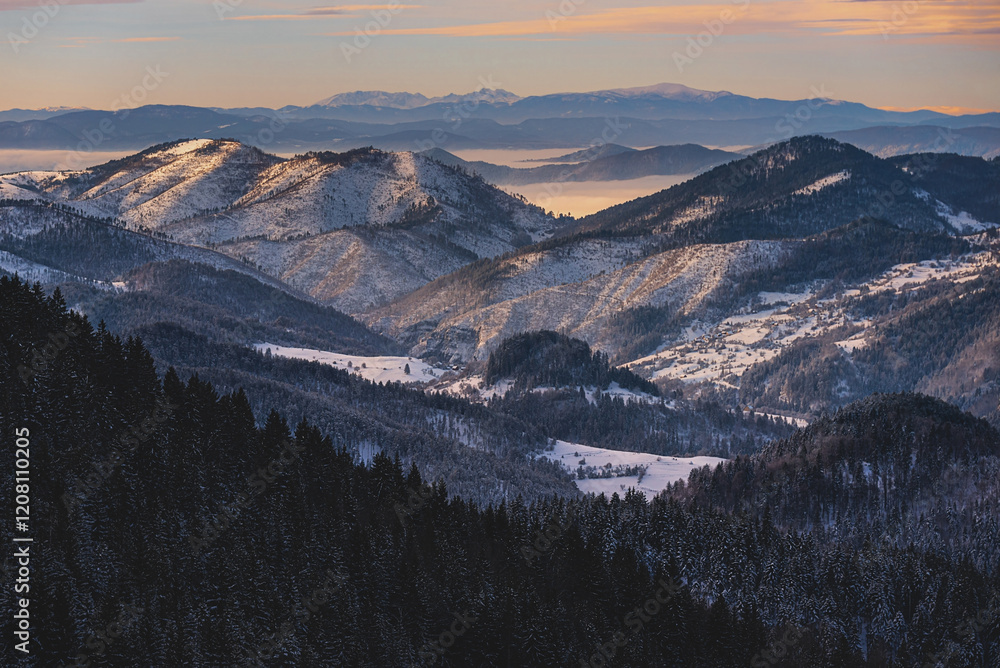 Winter Landscape Sunrise in Tara National Park