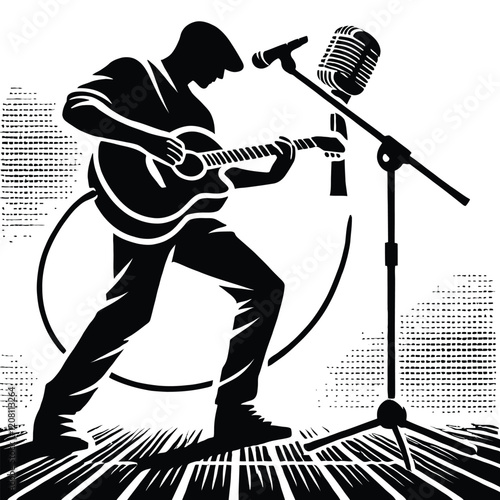 Musician Silhouette on Stage