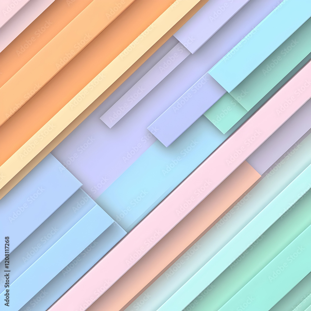 Obraz premium Pastel Diagonal Stripes Abstract Background