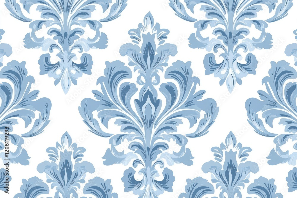 Elegant Floral Pattern in Soft Blue Tones Elegant Floral Pattern in Soft Blue Tones