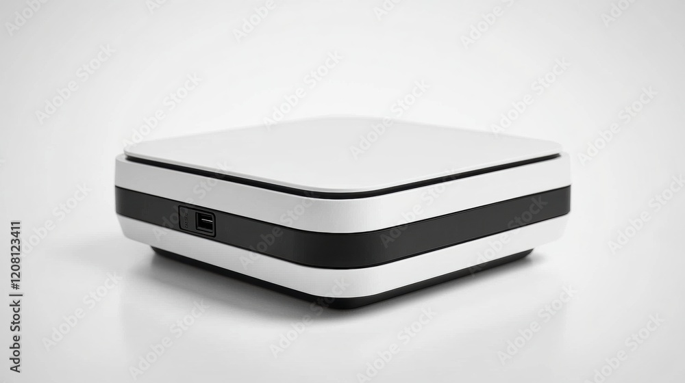 Sleek Modern Device on Minimalistic Background, Available for Use Sleek Modern Device on Minimalistic Background, Available for Use