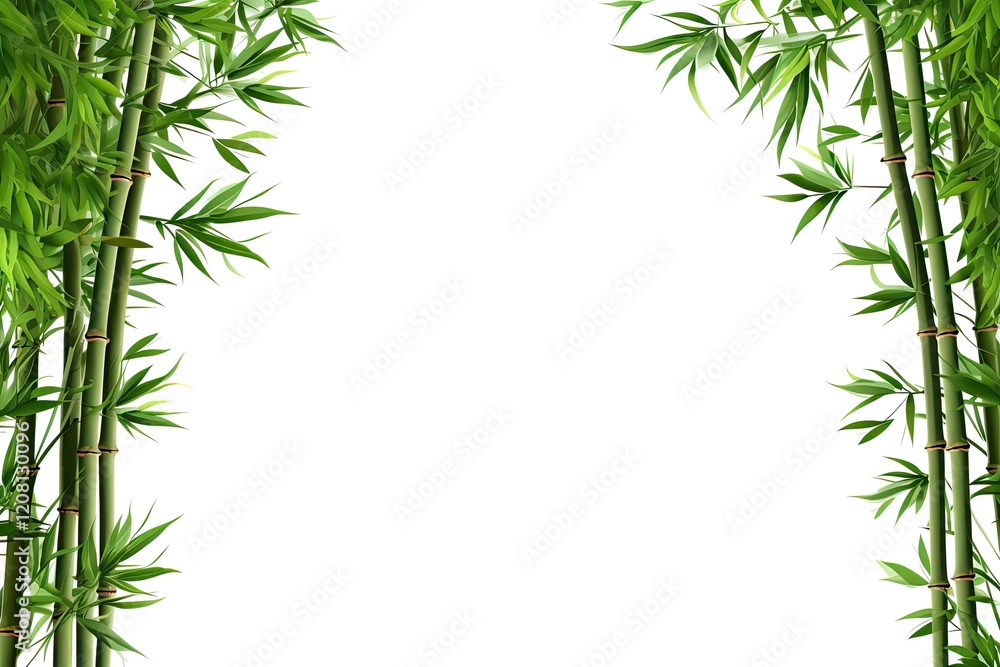 Isolated Bamboo Frame for Cultural and Natural Designs. African, Asian, and Australian Climate with Blank Space on Tree Branch Background Isolated Bamboo Frame for Cultural and Natural Designs. African, Asian, and Australian Climate with Blank Space on Tree Branch Background