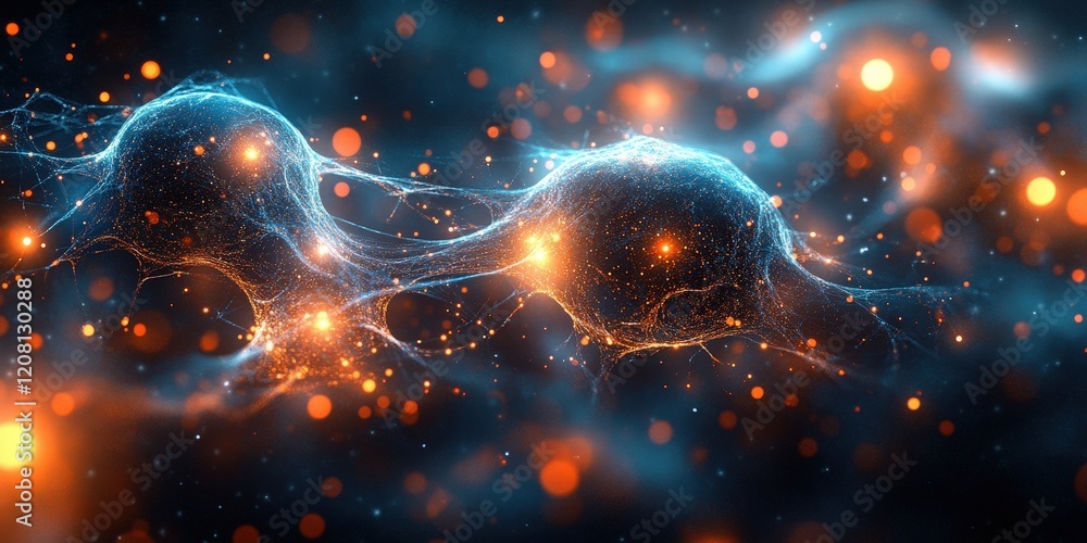 Fototapeta premium Intricate Neural Network: A Stunning Visualization of Biological Complexity