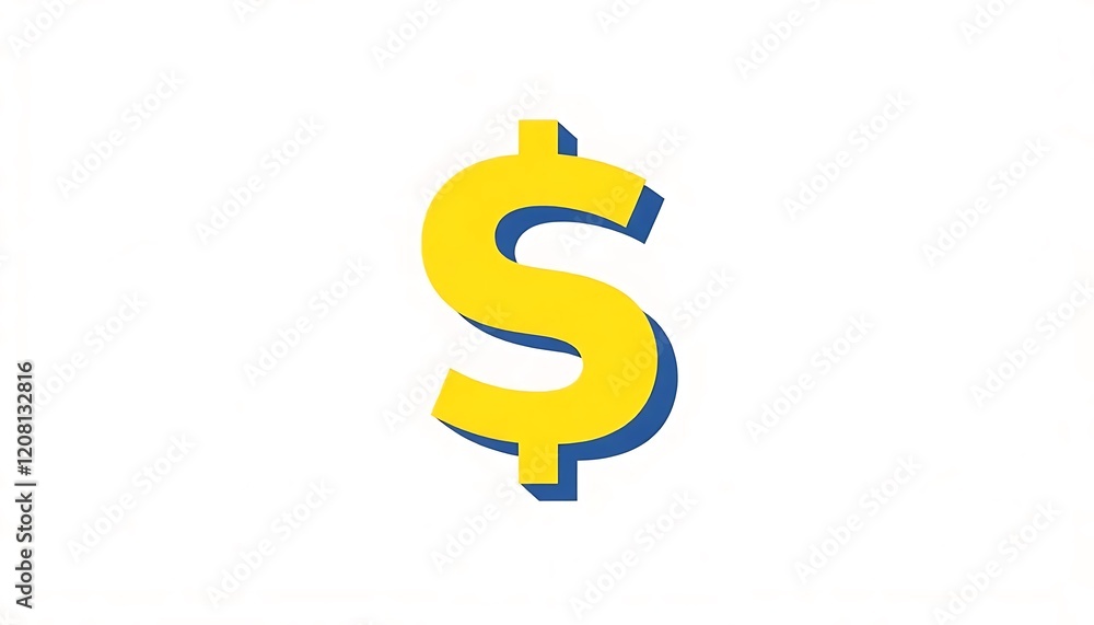 Yellow Dollar Sign Symbol Image for Business Finance Yellow Dollar Sign Symbol Image for Business Finance