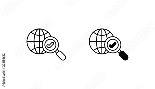 Search For Something icon design with white background stock illustration