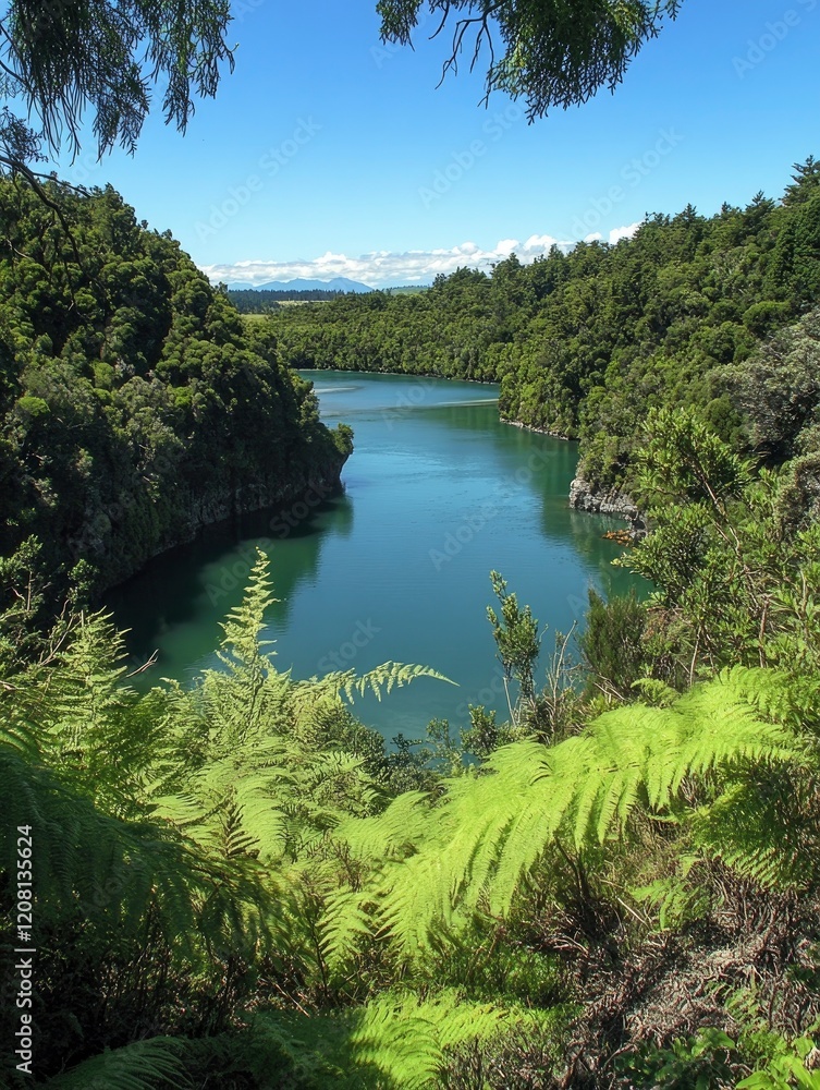 Fototapeta premium Breathtaking views of New Zeland's beautiful scenery, fantastic wild nature, professional photo