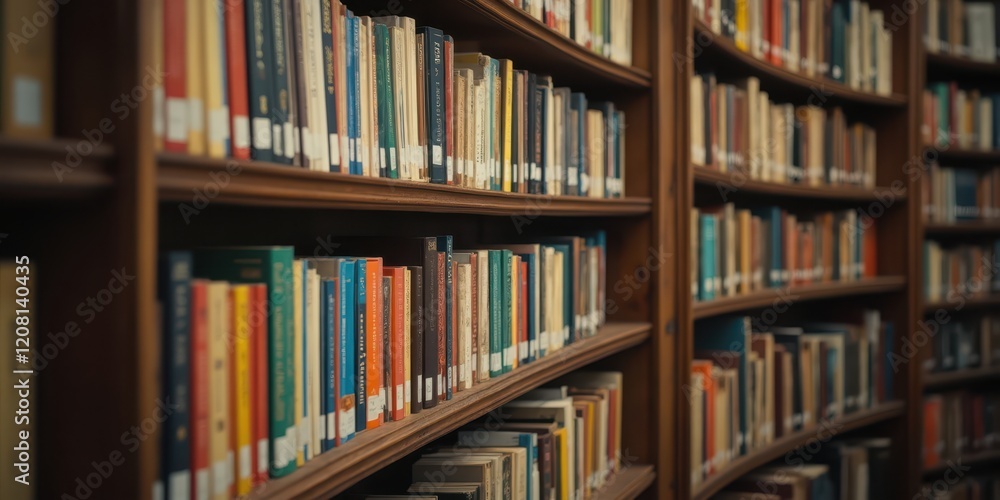 a row of books on a shelf in a library a row of books on a shelf in a library