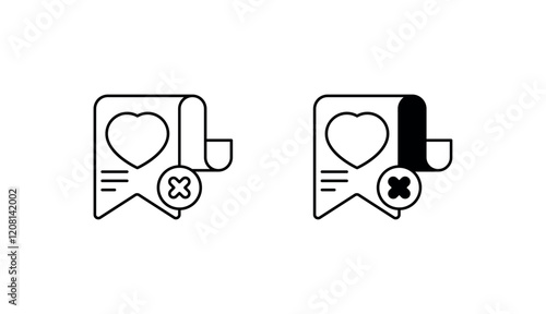 Nothing Favorited icon design with white background stock illustration