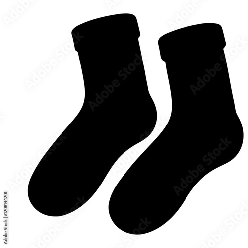 Socks silhouette vector flat illustration design.
