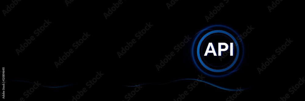 API technology concept, application programming interface, API integration, modern API design, API development visualization. API technology concept, application programming interface, API integration, modern API design, API development visualization.