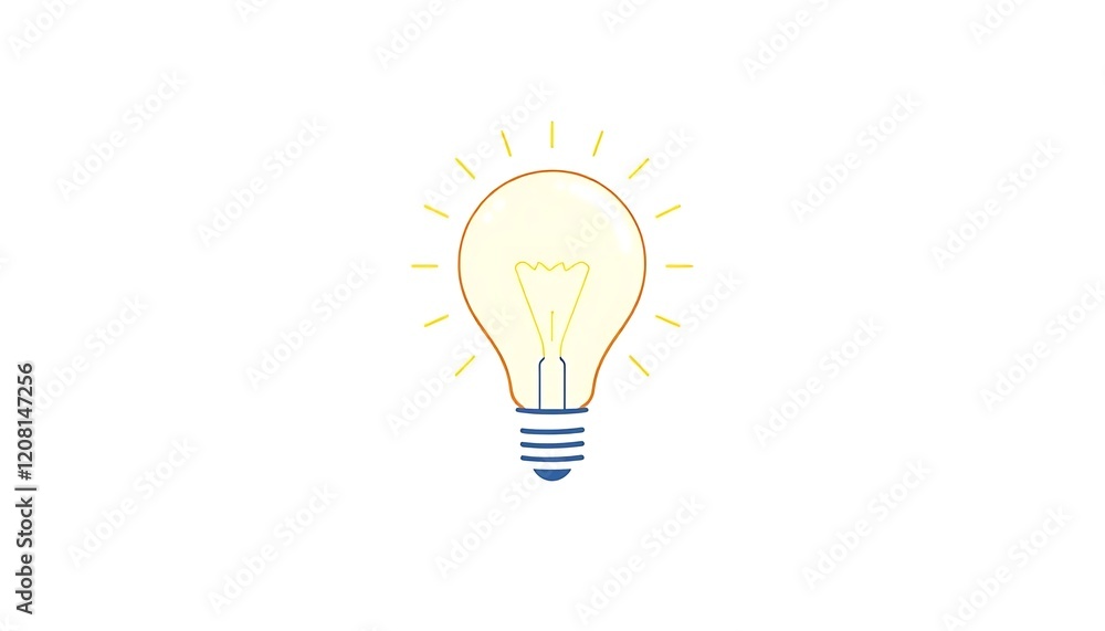 Bright Idea Lightbulb Illustration for Inspiration Bright Idea Lightbulb Illustration for Inspiration
