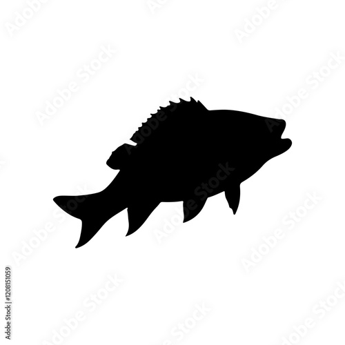 Jumping walleye silhouette icon vector illustration design.