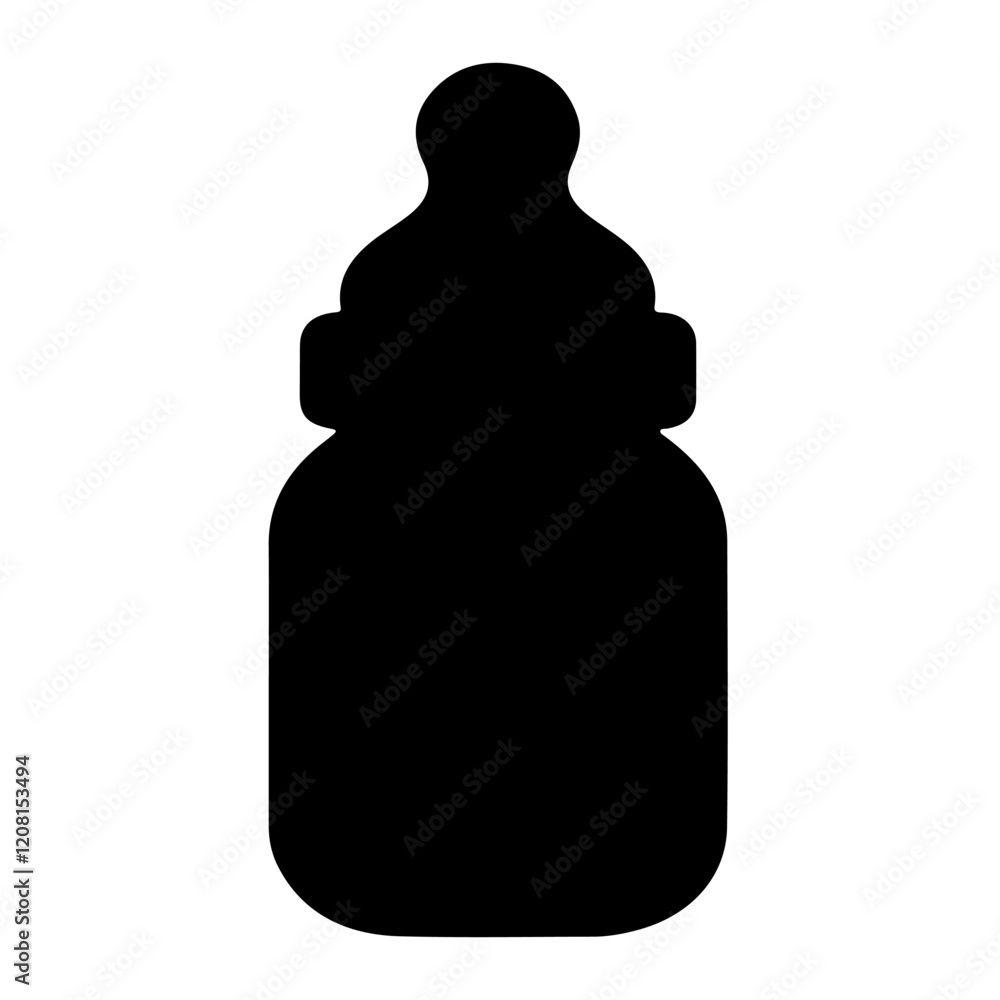Baby bottle silhouette vector design. Baby bottle silhouette vector design.