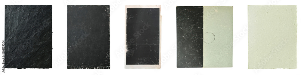 Fototapeta premium PNG Vintage textured paper backgrounds on transparent background