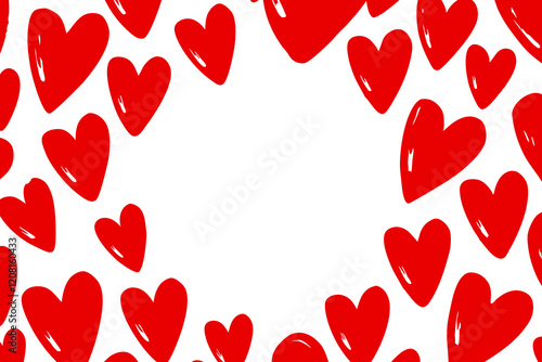 Valentine's Day background with hearts, place for a text