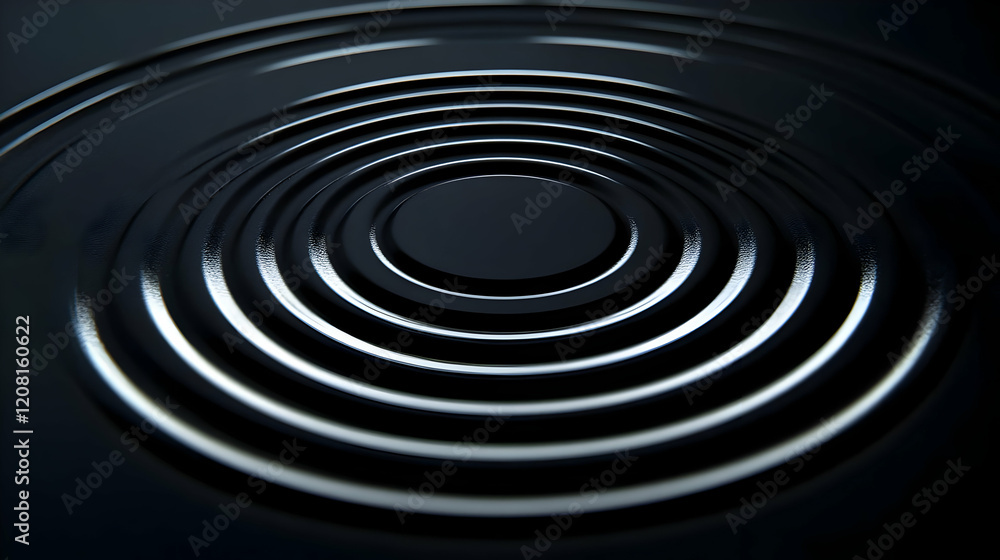Obraz premium Dark Abstract 3D Ripple Background