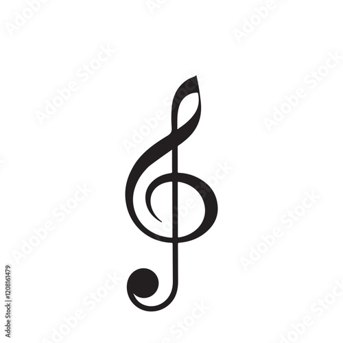 Vector Treble Clef Symbol