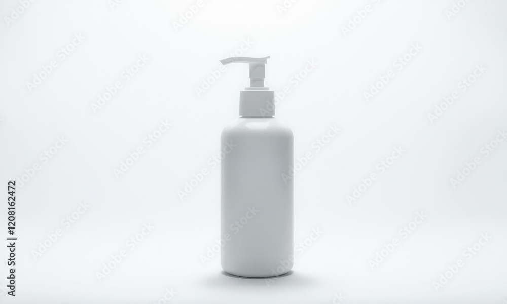 clean, white pump bottle mockup on minimalistic background, ideal for product presentations and branding. Perfect for showcasing skincare or cosmetic products clean, white pump bottle mockup on minimalistic background, ideal for product presentations and branding. Perfect for showcasing skincare or cosmetic products