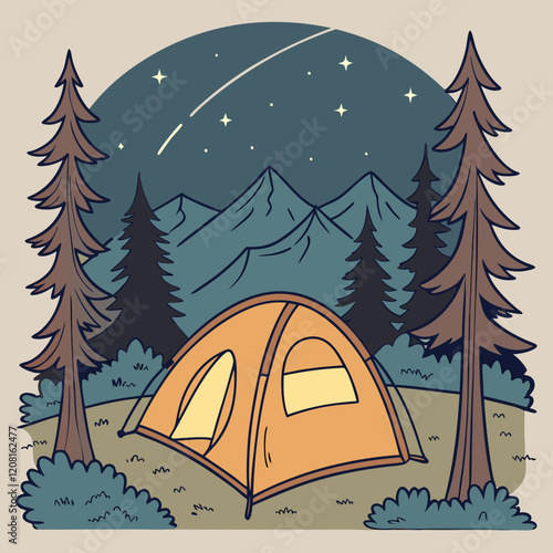 camping in the mountains