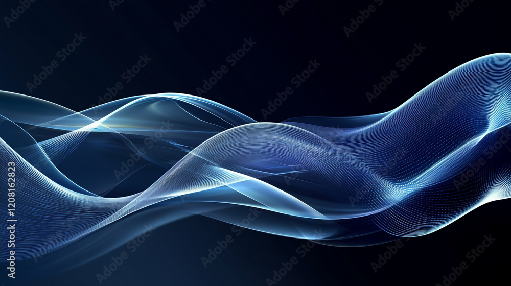 Modern and luxury abstract background swirl curved geometric lines, abstract background with smooth lines, liquid fluid shiny smooth metal texture with glowing effect, flowing curved waves.