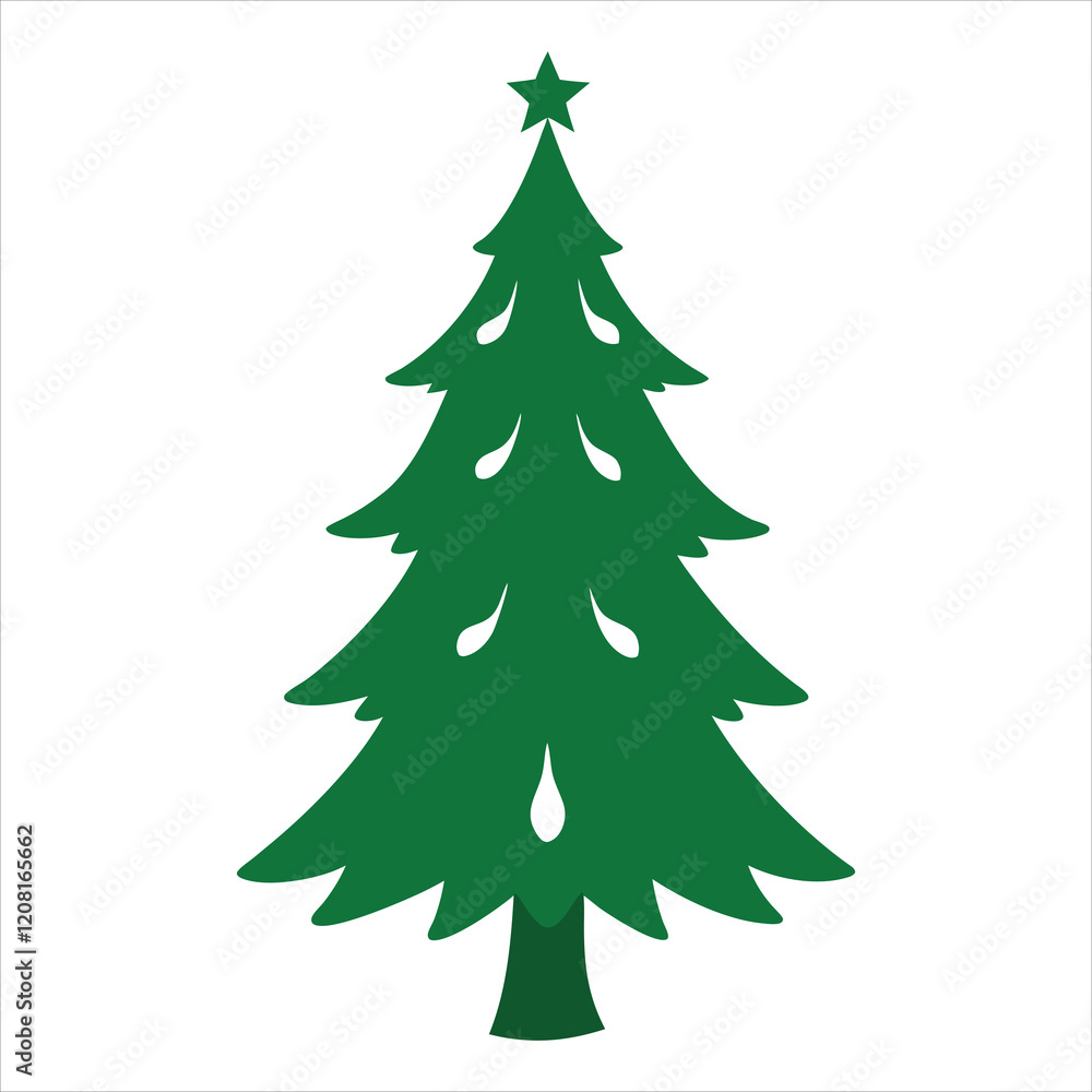 Christmas tree vector art illustration icon logo Christmas tree vector art illustration icon logo