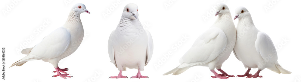 White dove bird png cut out element set, transparent background White dove bird png cut out element set, transparent background