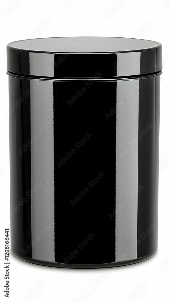 Black Glossy Jar 3D Render Black Glossy Jar 3D Render