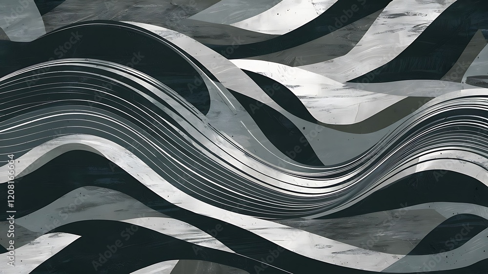 custom made wallpaper toronto digitalAbstract grey white waves and lines pattern for your ideas, template background texture