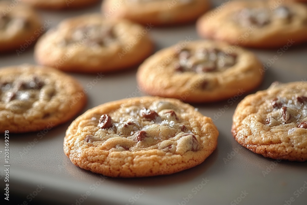 closeup of freshly baked cookies on a baking sheet showcasing their golden brown edges and soft chewy centers inviting a sense of warmth and homemade goodness closeup of freshly baked cookies on a baking sheet showcasing their golden brown edges and soft chewy centers inviting a sense of warmth and homemade goodness