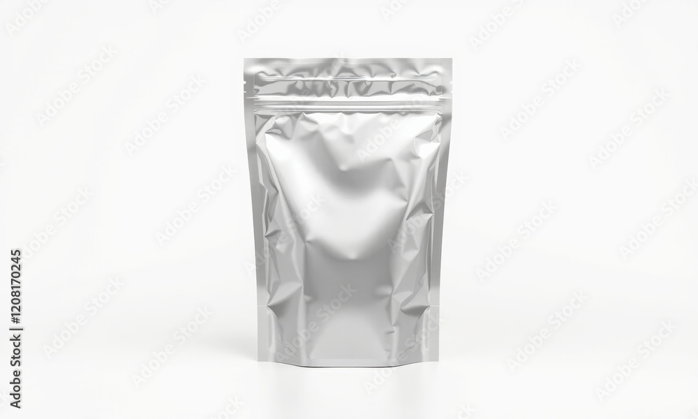 shiny silver foil pouch mockup, ideal for packaging products, showcasing sleek design and smooth surface. Perfect for branding and marketing purposes shiny silver foil pouch mockup, ideal for packaging products, showcasing sleek design and smooth surface. Perfect for branding and marketing purposes