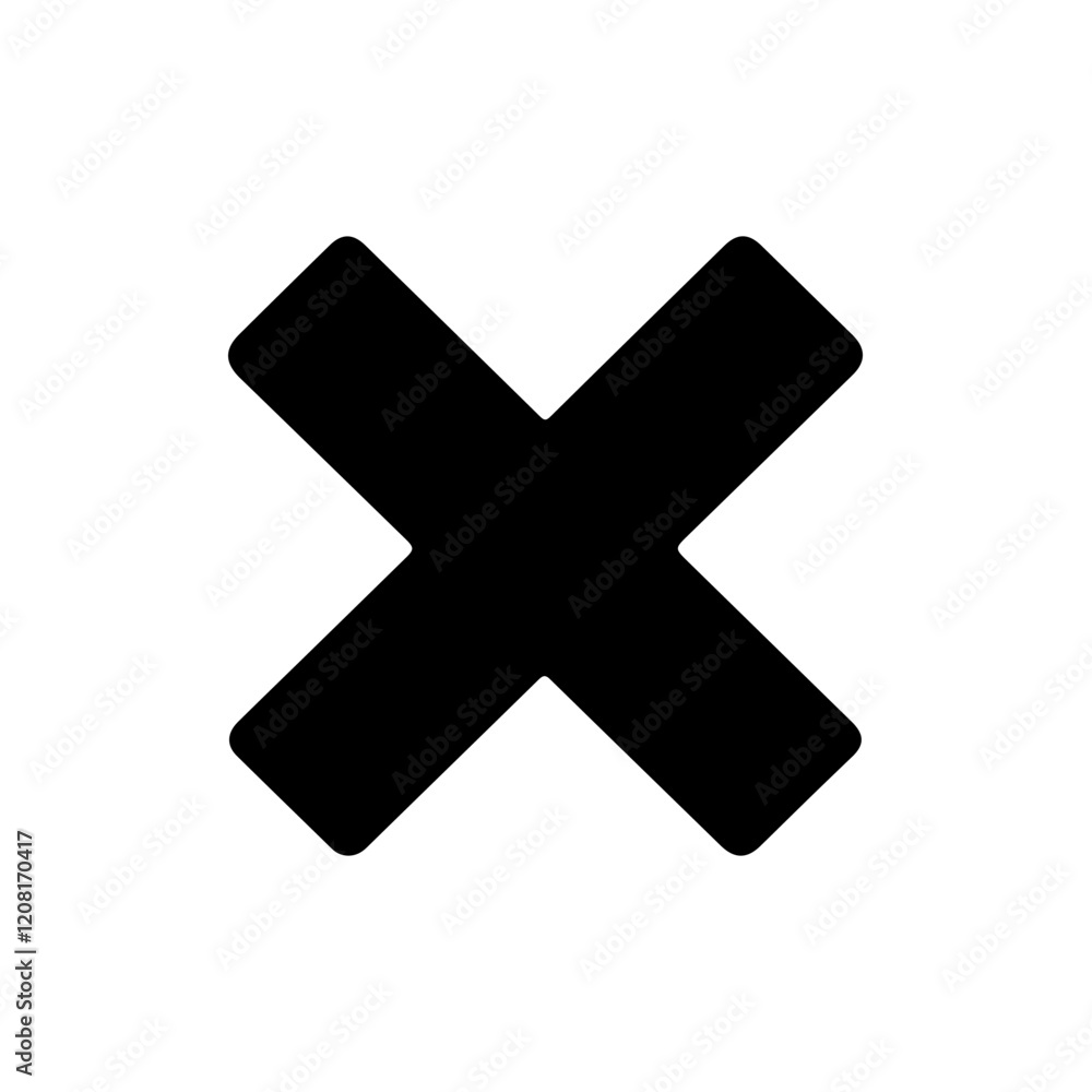Black cross sign icon vector white background. Black cross sign icon vector white background.