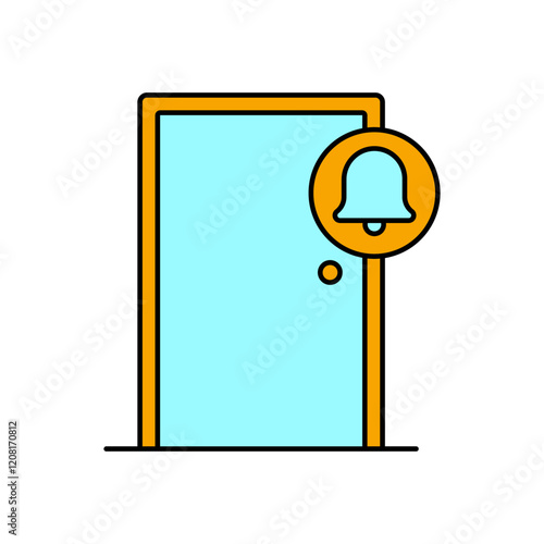 doorbell icons  symbol vector elements for infographic web