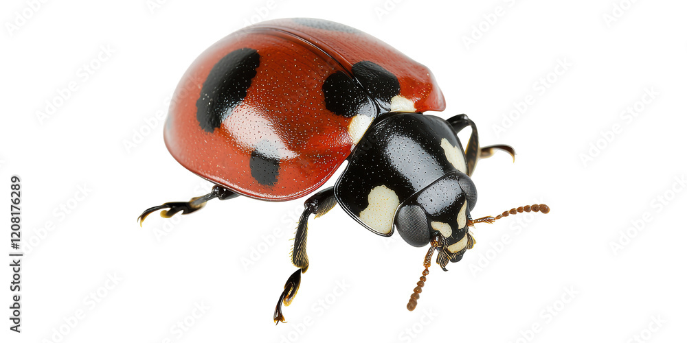 Ladybug insect with red and black spots isolated on transparent background Ladybug insect with red and black spots isolated on transparent background