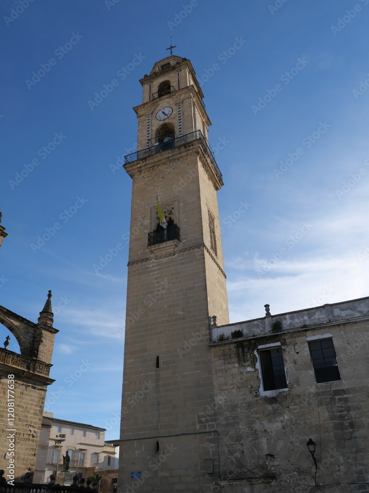 Die gotische Kathedrale und Colegiata de Nuestro Señor San Salvador in Jerez de la Frontera Die gotische Kathedrale und Colegiata de Nuestro Señor San Salvador in Jerez de la Frontera