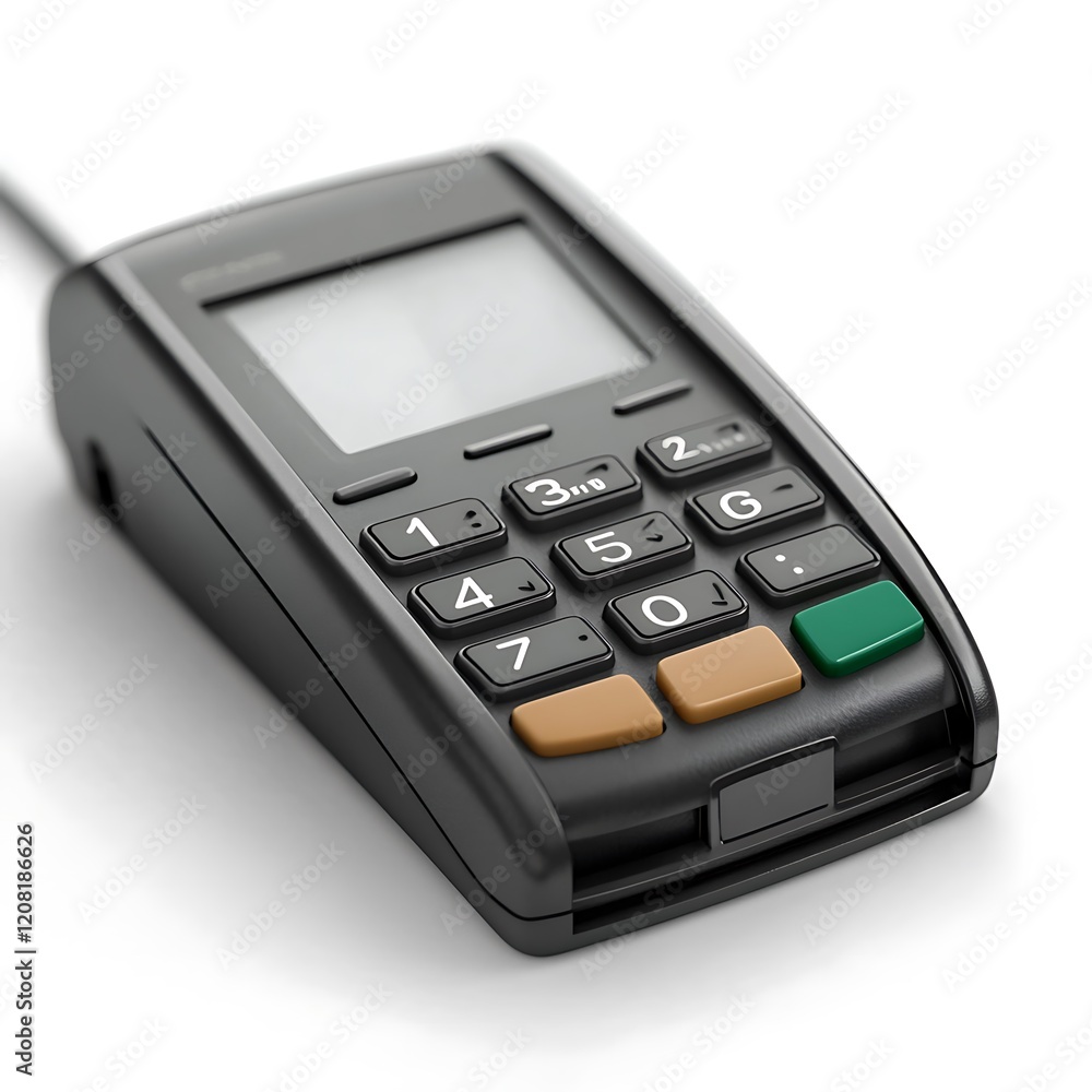 3d a close up of a credit card reader 3d a close up of a credit card reader