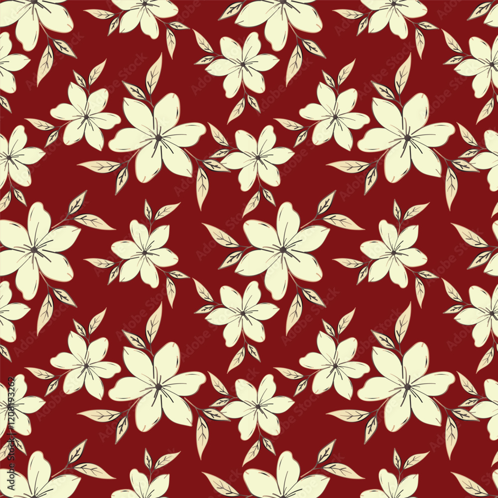 Bunch of flowers, seamless patterns with floral for fabric, textiles, clothing, wallpaper, wall art, cover, banner, interior decor, abstract backgrounds. vector illustration Bunch of flowers, seamless patterns with floral for fabric, textiles, clothing, wallpaper, wall art, cover, banner, interior decor, abstract backgrounds. vector illustration