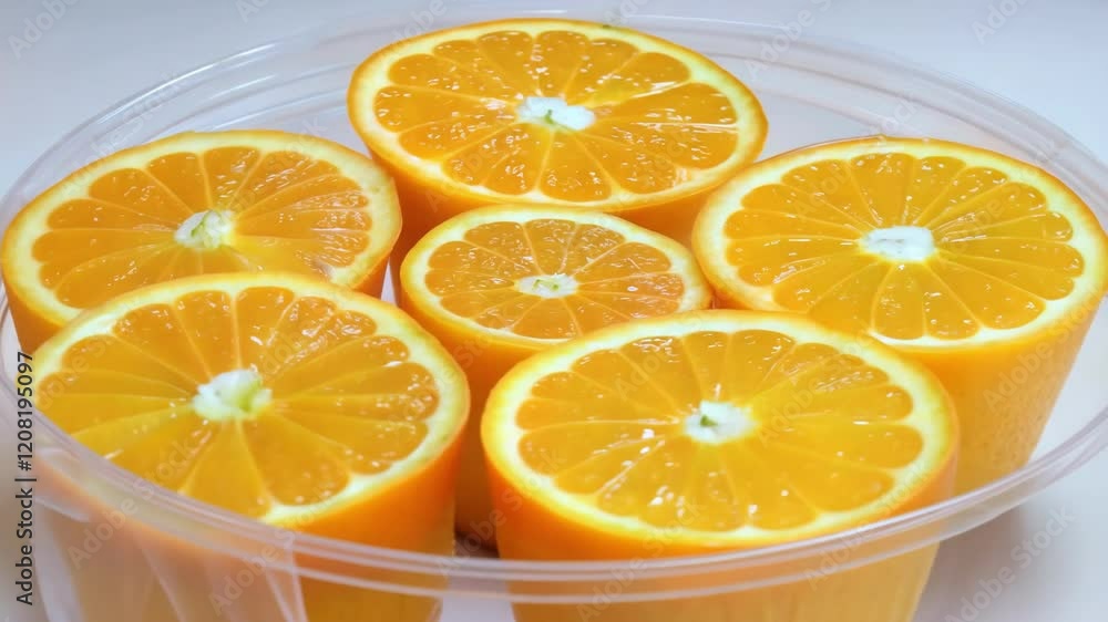 Slices of fresh oranges neatly arranged on a white plate, showcasing vibrancy, health, and citrusy freshness. Ideal for healthy lifestyle themes with copy space. Slices of fresh oranges neatly arranged on a white plate, showcasing vibrancy, health, and citrusy freshness. Ideal for healthy lifestyle themes with copy space.