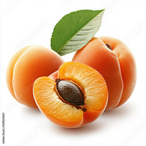 Apricot Isolated On White