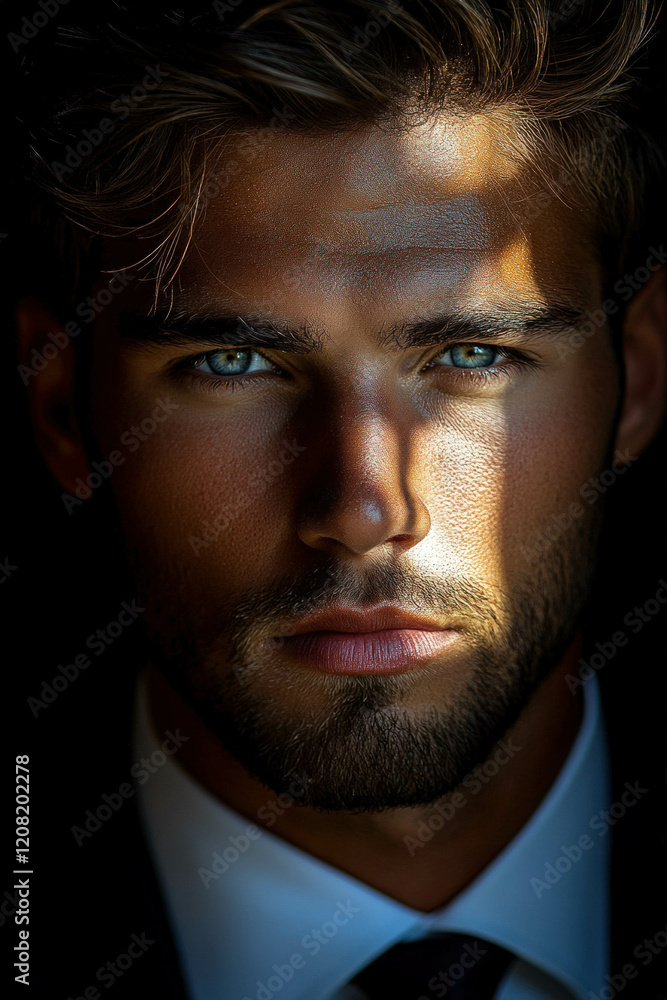 Business Man On A Black Background