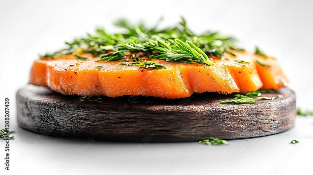 Delicious grilled salmon rests delicately on dark wood soft light enhances vibrant orange hues. AI Generated Delicious grilled salmon rests delicately on dark wood soft light enhances vibrant orange hues. AI Generated